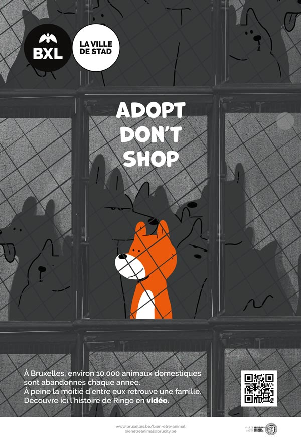 Adopteer don't shop stedelijke reclame